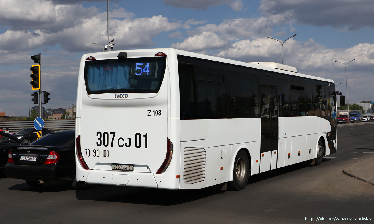 Астана, IVECO Crossway LINE 13M (СарыаркаАвтоПром) № Z108