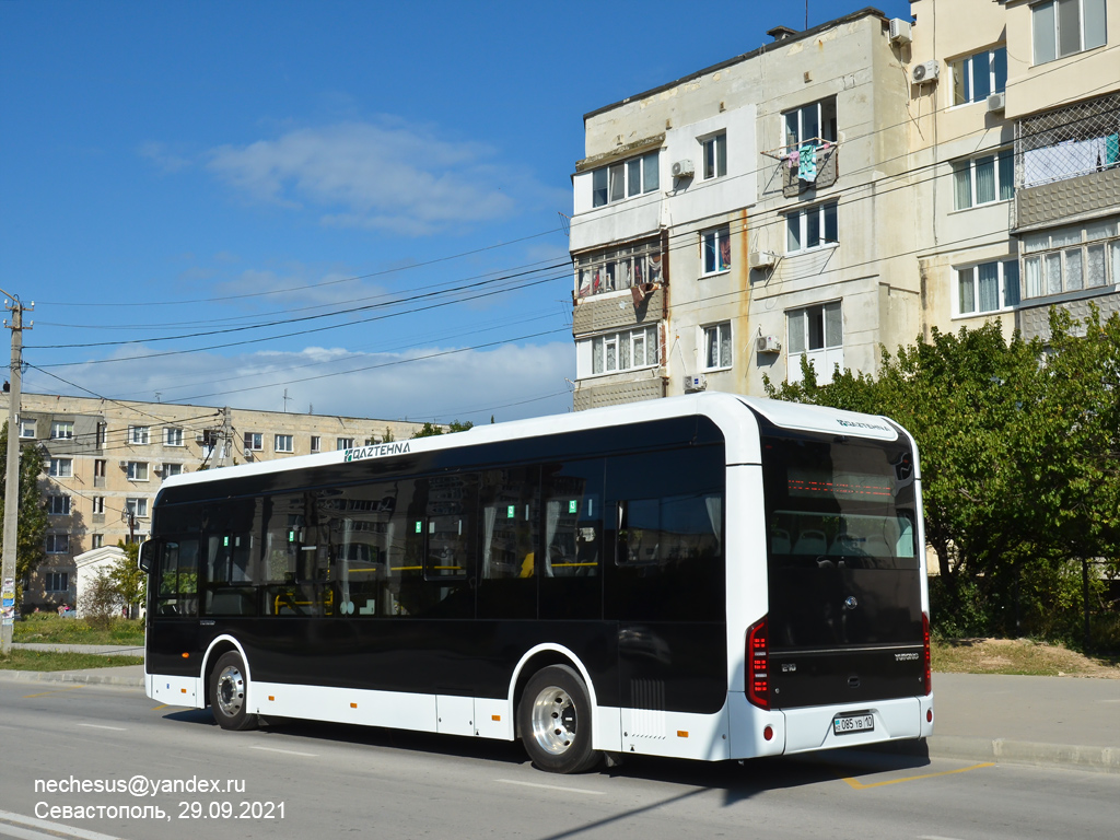 Севастополь, Yutong ZK6106BEVG (СарыаркаАвтоПром) № 085 YB 10