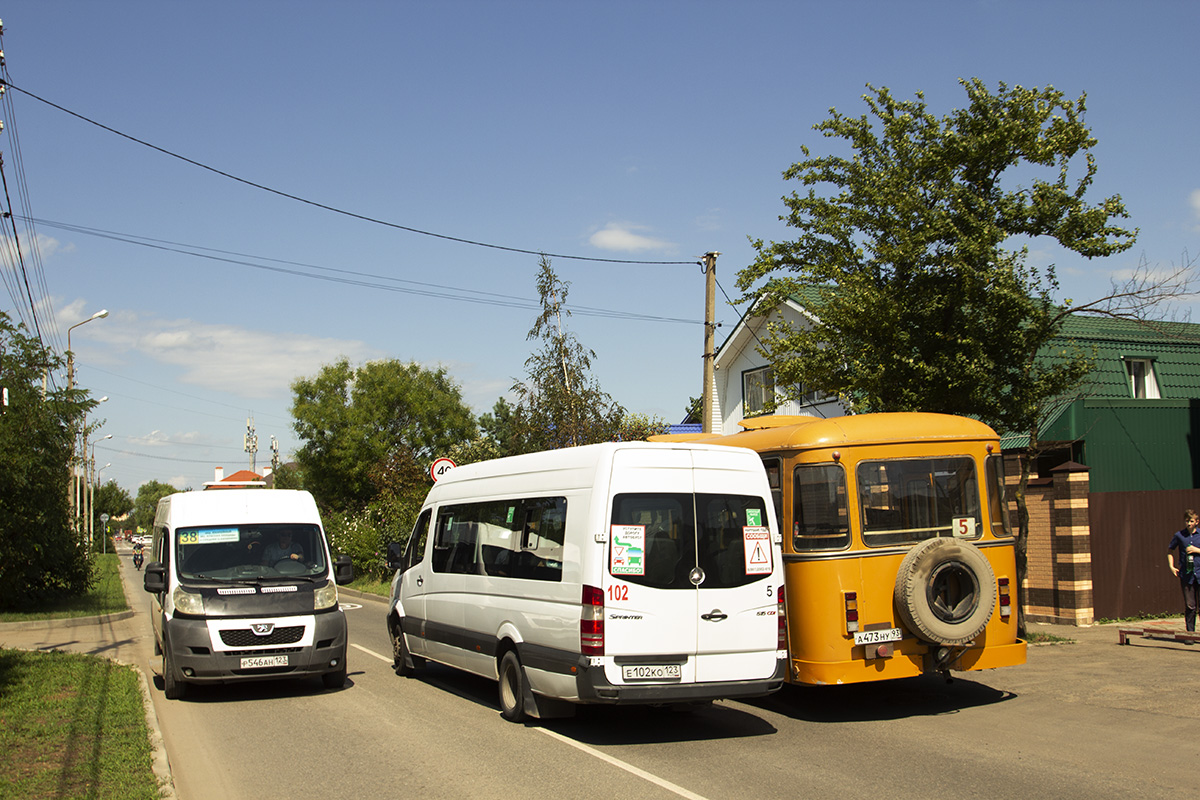 Краснодарский край, IRITO Boxer L4H2 (Z8P) № Р 546 АН 123; Краснодарский край, Луидор-22360C (MB Sprinter) № Е 102 КО 123; Краснодарский край — Поездка на последнем краснодарском ЛиАЗ-677М 21.08.2021 г.