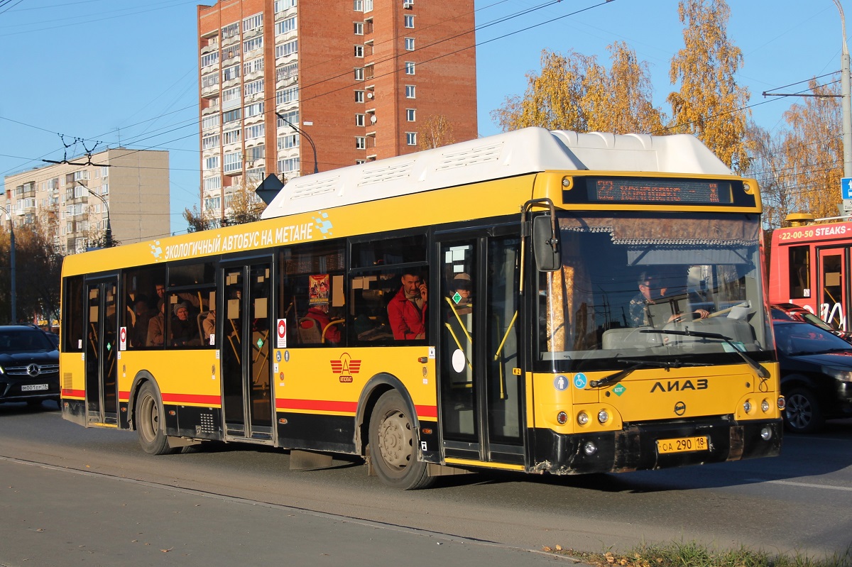 Удмуртия, ЛиАЗ-5292.67 (CNG) № ОА 290 18