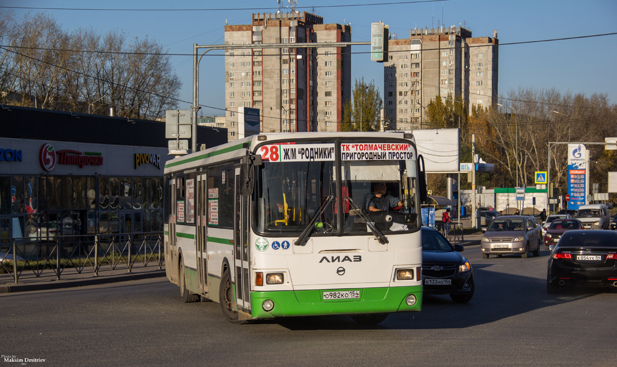 Novosibirsk region, LiAZ-5293.60 Nr. О 982 КО 154