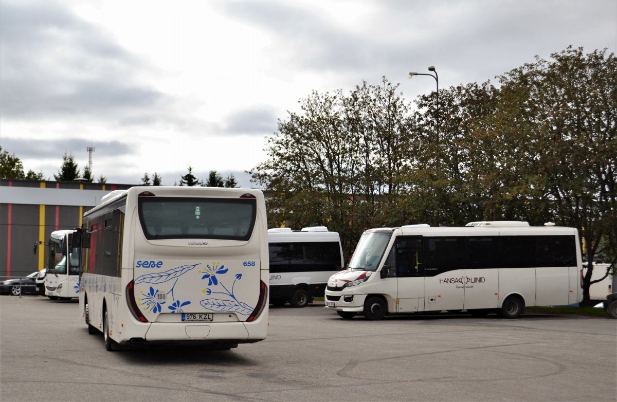 Эстония, IVECO Crossway LE LINE 10.8M № 658; Эстония, Feniksbus FBI85L № 198 BPV
