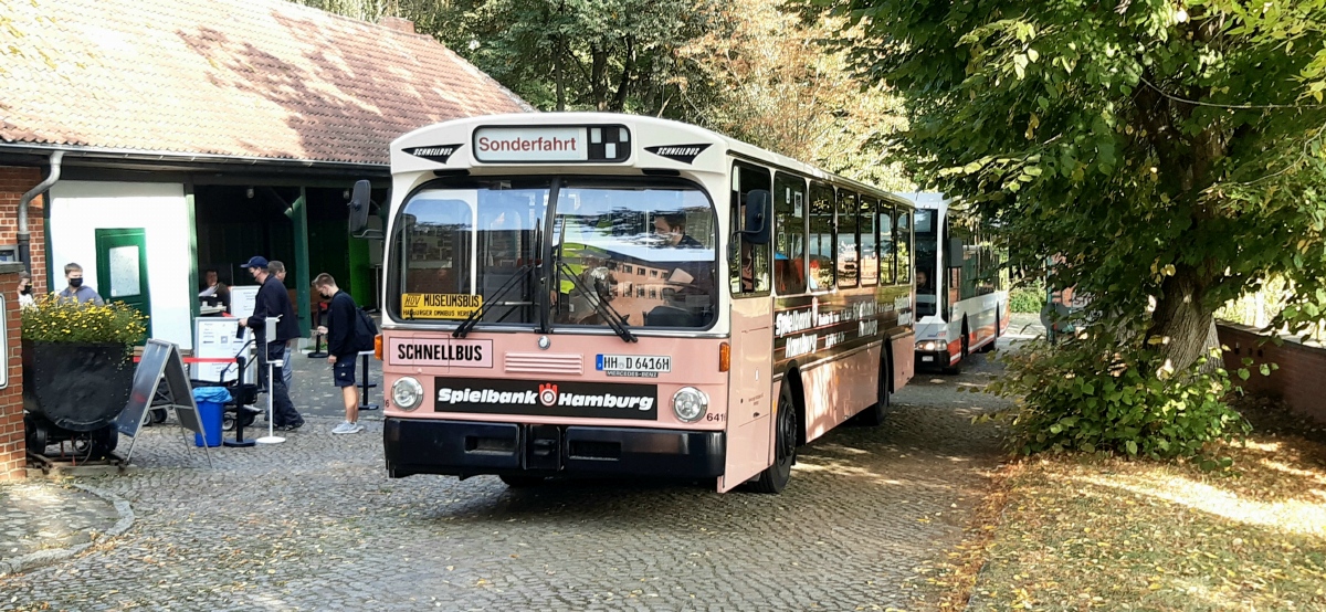 Гамбург, Mercedes-Benz O305 № 6416; Нижняя Саксония — Bustreffen Wehmingen Hannoversches Straßenbahnmuseum 17.09.2021