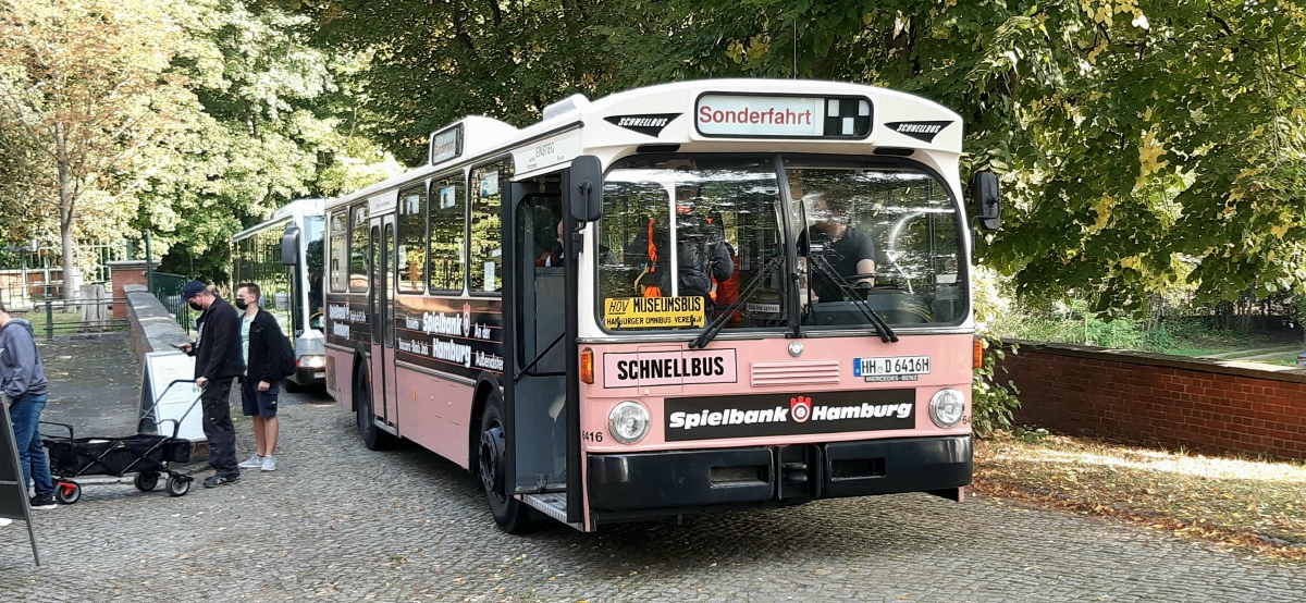 Гамбург, Mercedes-Benz O305 № 6416; Нижняя Саксония — Bustreffen Wehmingen Hannoversches Straßenbahnmuseum 17.09.2021