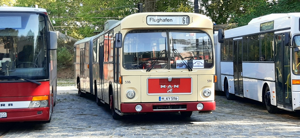 Нижняя Саксония, Göppel (MAN 187 SG192) № 596; Нижняя Саксония — Bustreffen Wehmingen Hannoversches Straßenbahnmuseum 17.09.2021