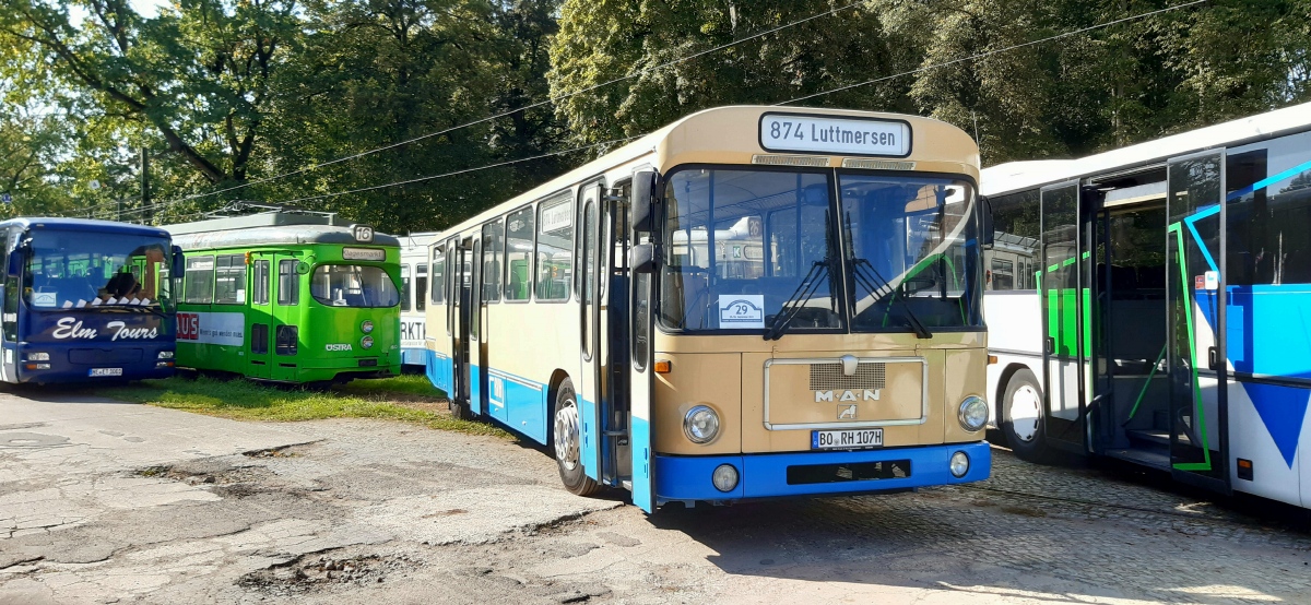 Северный Рейн-Вестфалия, MAN 789 SÜ240 № BO-RH 107H; Нижняя Саксония — Bustreffen Wehmingen Hannoversches Straßenbahnmuseum 17.09.2021