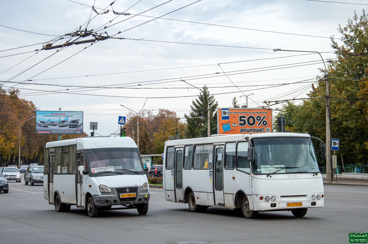 Полтавская область, Рута 25 № BI 4168 AA; Полтавская область, Богдан А09202 № BI 2712 AA