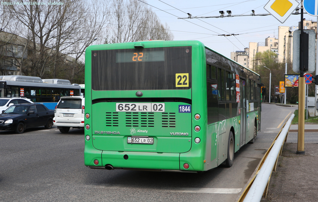 Алматы, Yutong ZK6118HGA № 1844