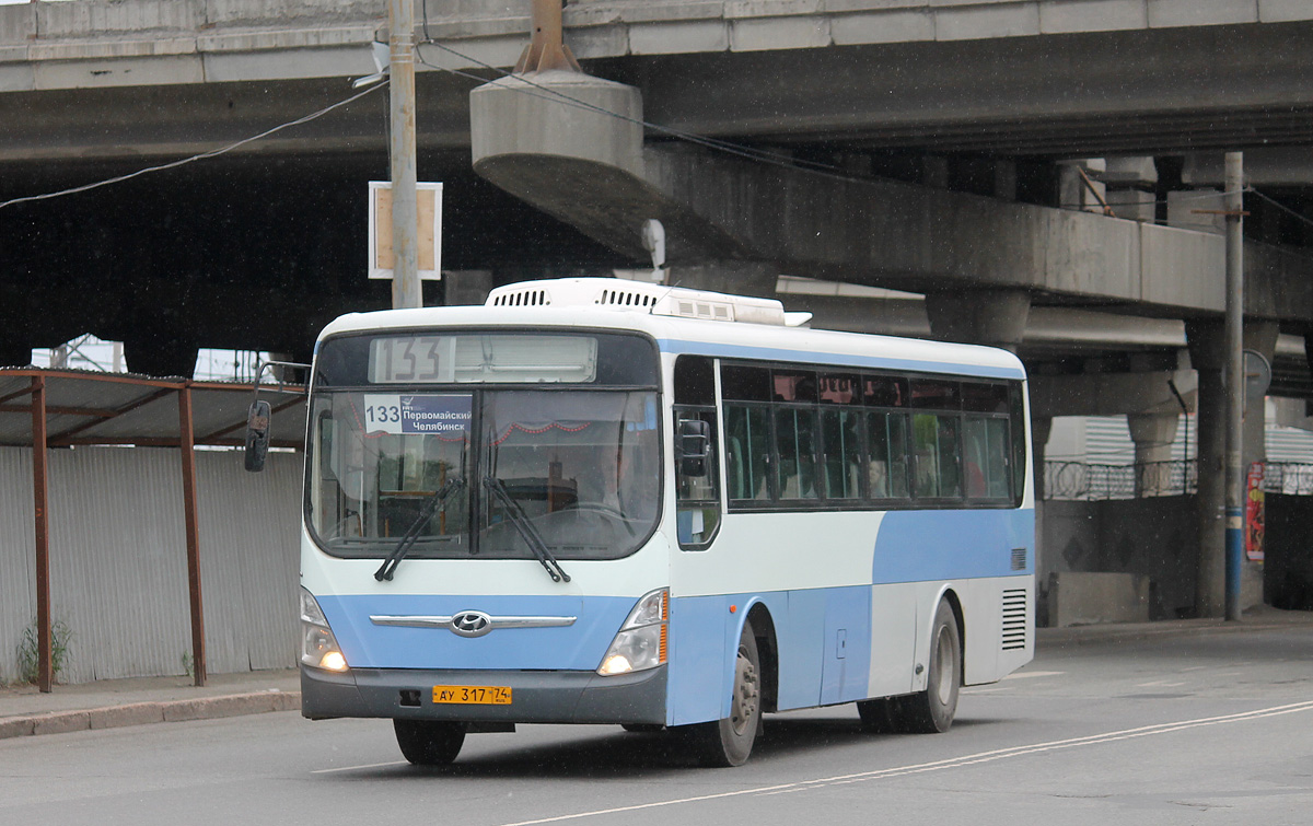 Челябинская область, Hyundai New Super AeroCity 1F/L № АУ 317 74