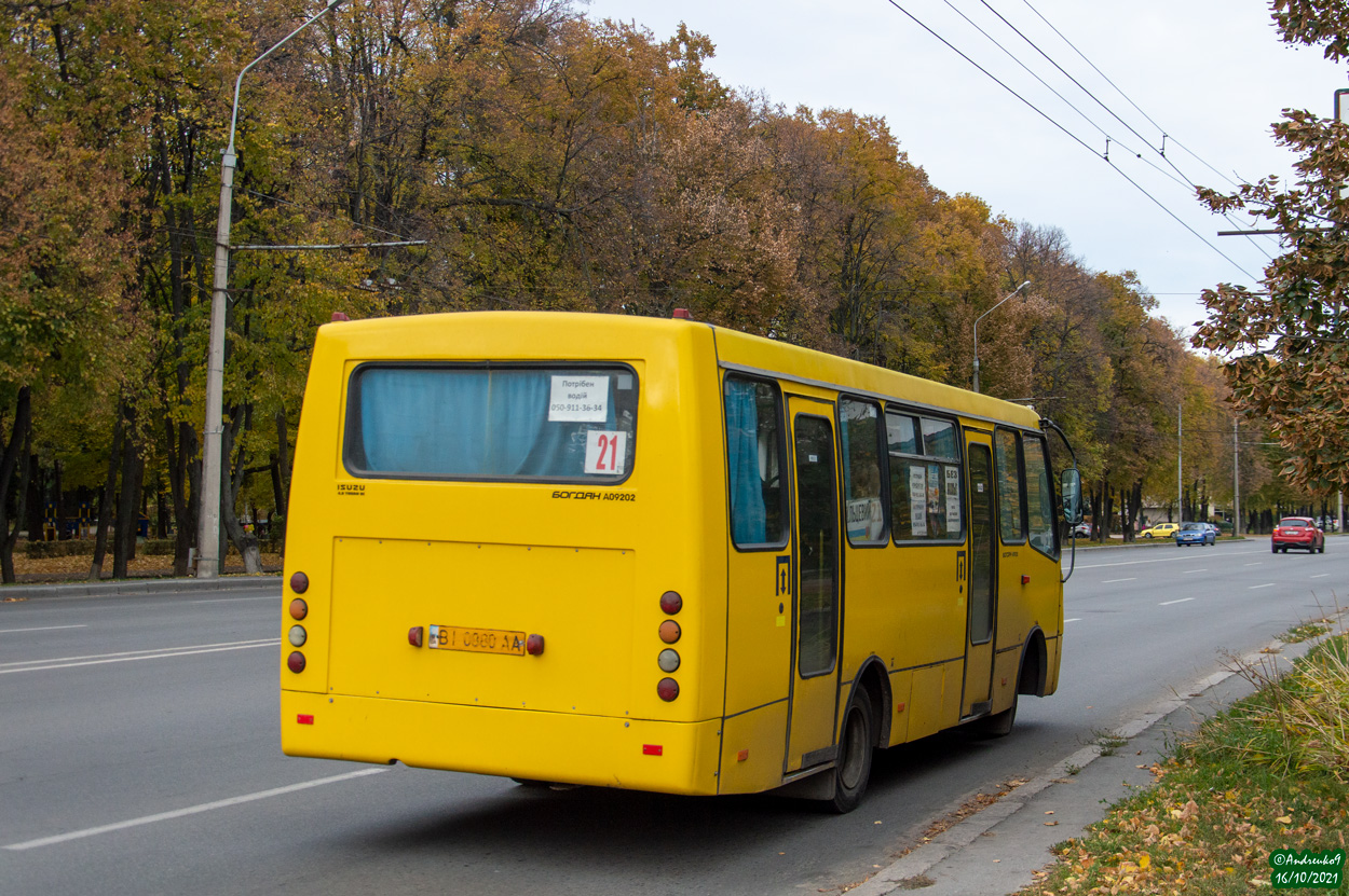 Полтавская область, Богдан А09202 (ЛуАЗ) № BI 0880 AA