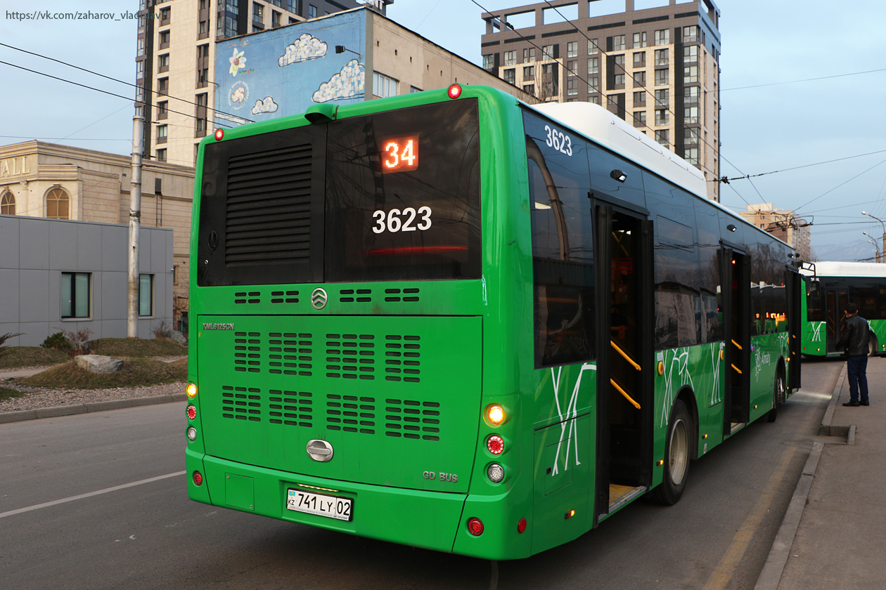 Almaty, Golden Dragon XML6125CN (Hyundai Trans Auto) č. 3623