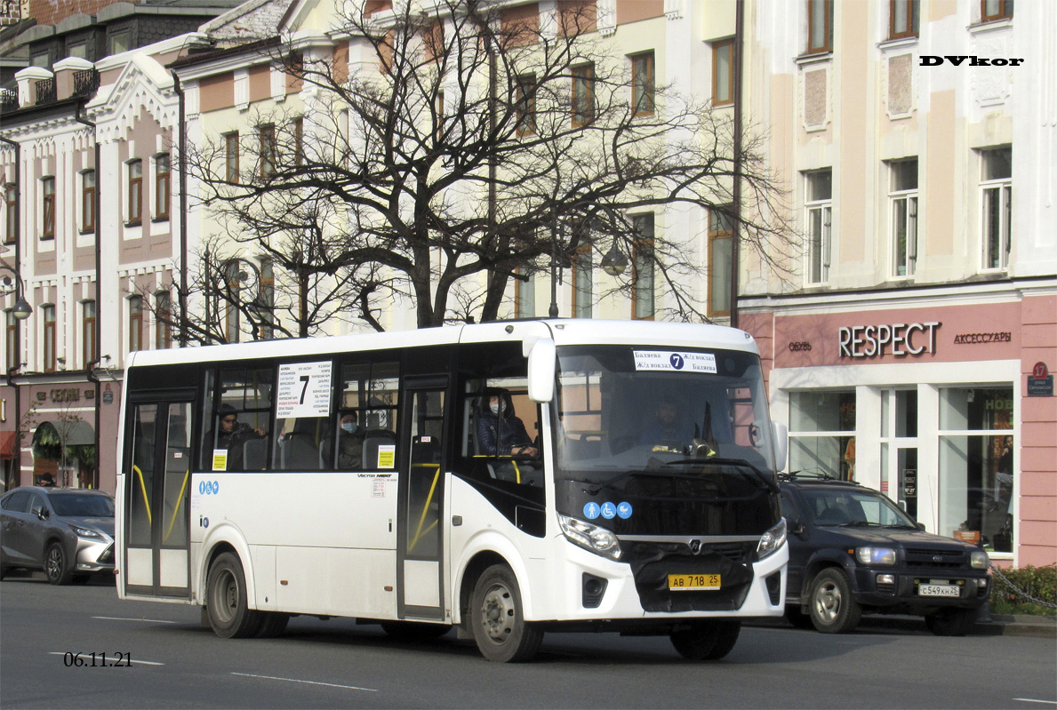 Приморский край, ПАЗ-320415-04 "Vector Next" № АВ 718 25