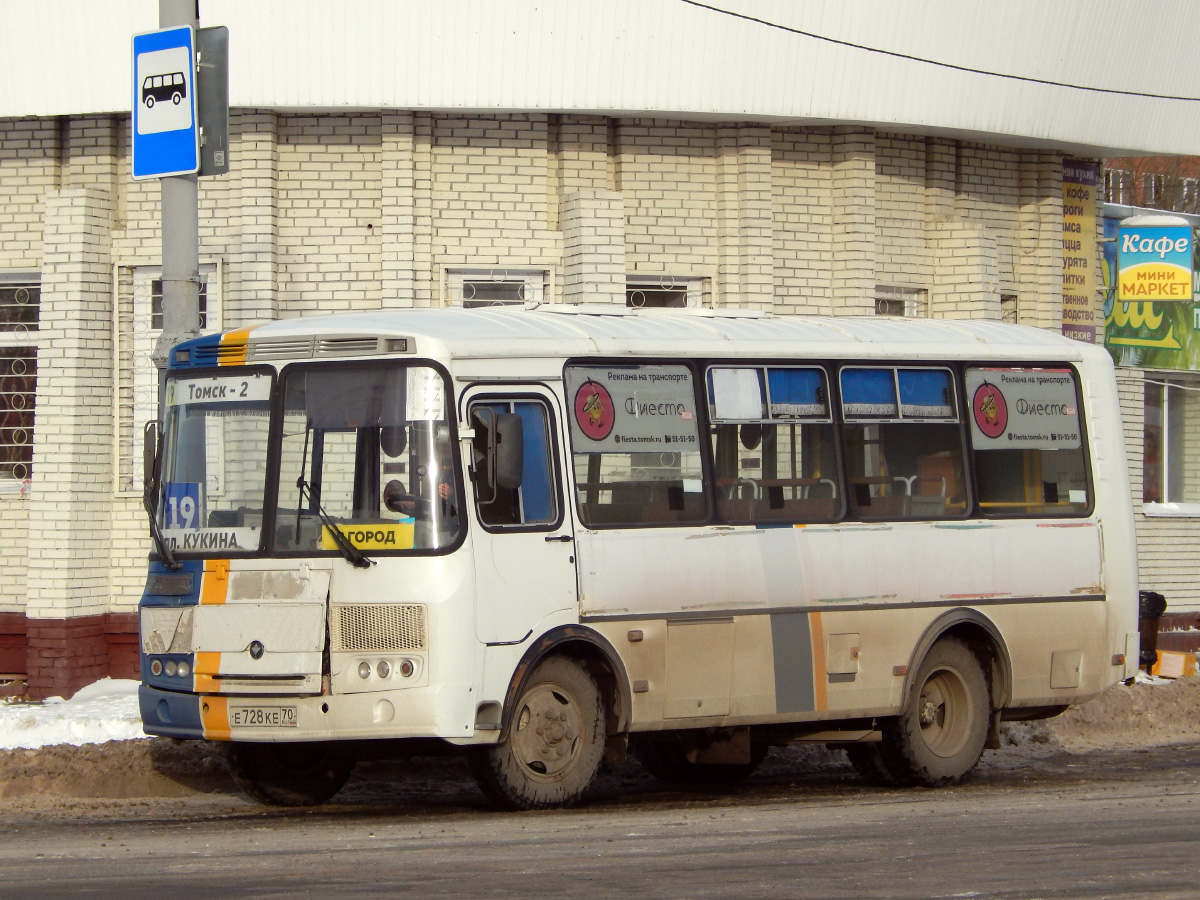 Томская область, ПАЗ-32054 № Е 728 КЕ 70