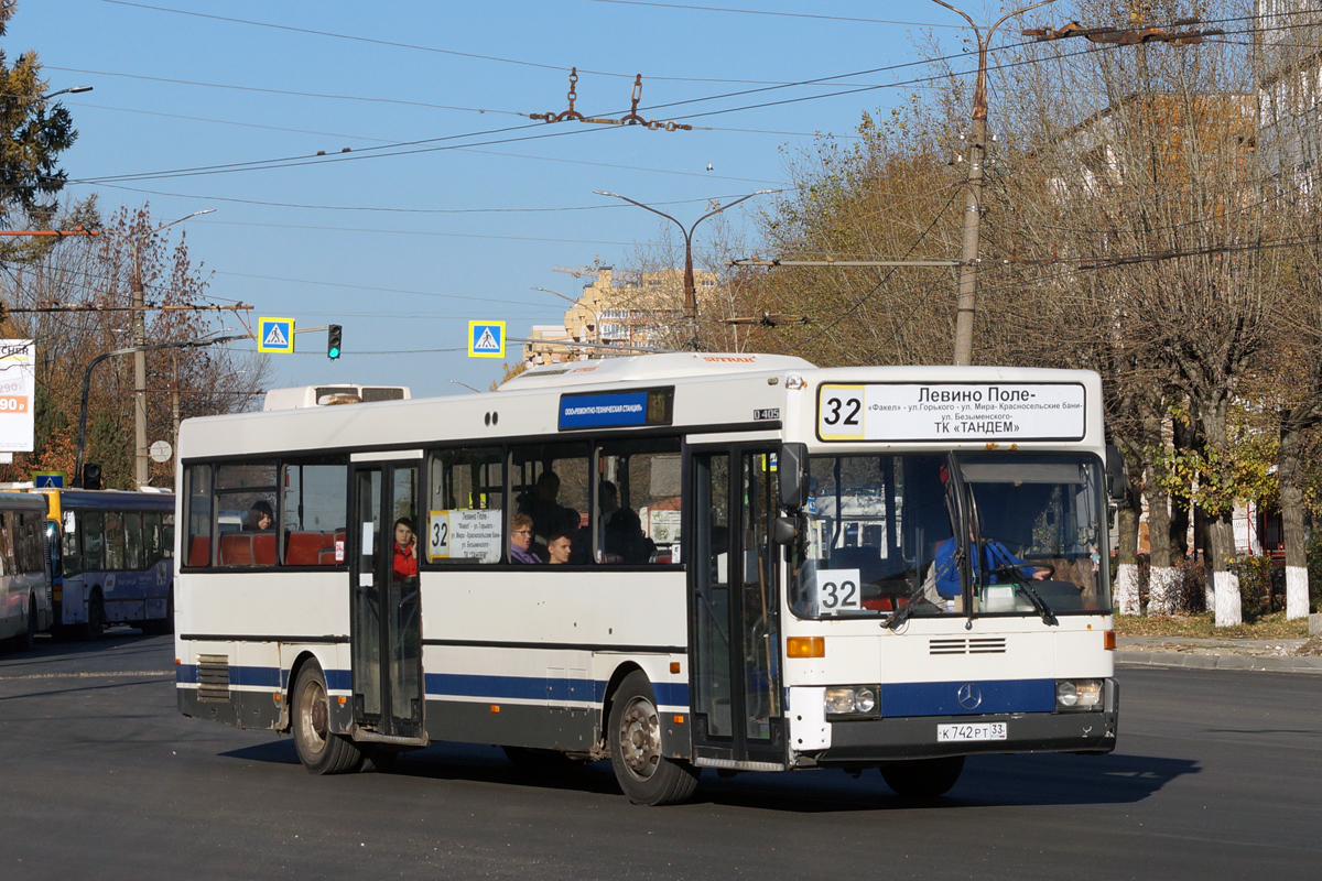 Vladimir region, Mercedes-Benz O405 Nr. К 742 РТ 33