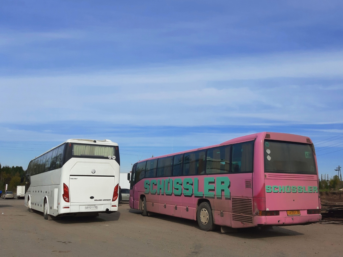 Пермский край, Golden Dragon XML6126JR № К 812 ТТ 159; Пермский край, Mercedes-Benz O404-15RH-A № АА 351 59