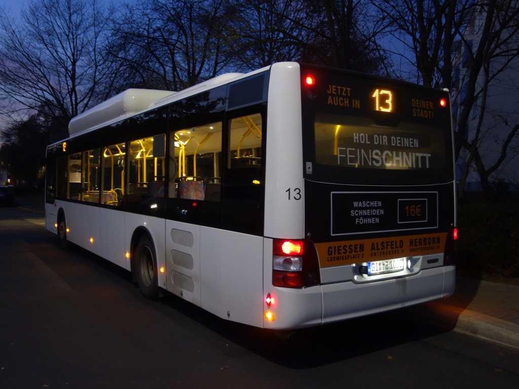 Гессен, MAN A21 Lion's City NL313 CNG № 13