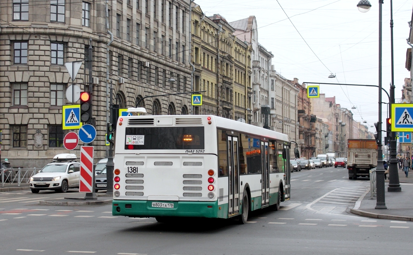 Санкт-Петербург, ЛиАЗ-5292.60 № 1381