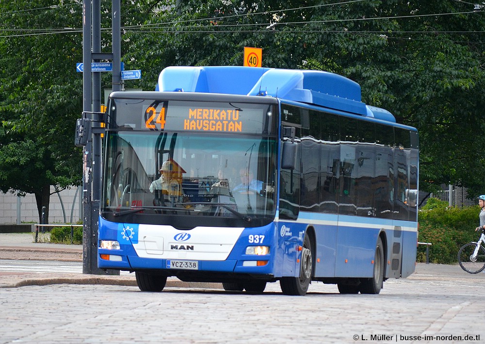 Финляндия, MAN A21 Lion's City NL243 CNG № 937