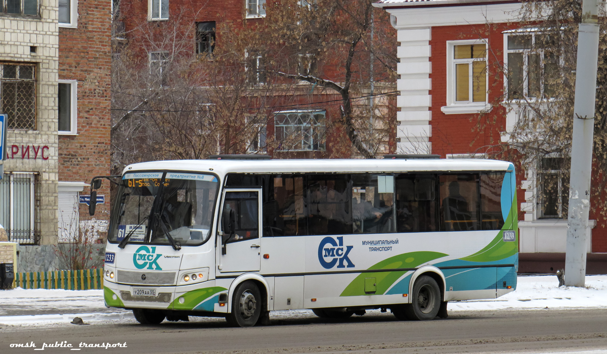 Omsk region, PAZ-320414-04 "Vektor" (1-2) # 1233