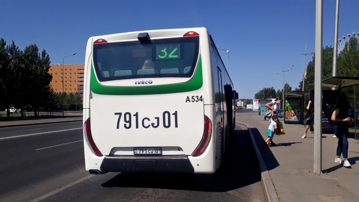 Астана, IVECO Crossway LE 13M (СарыаркаАвтоПром) № A534