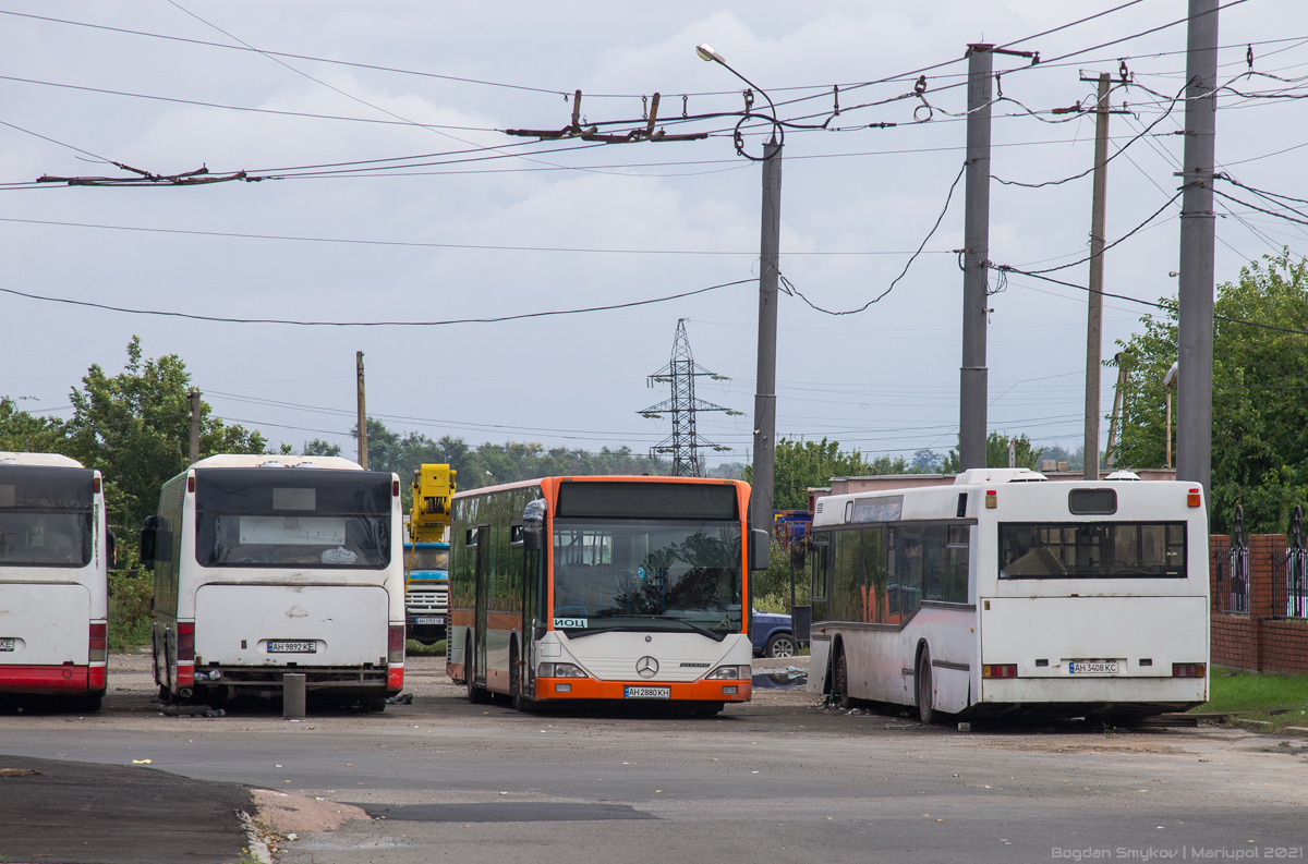 Donetsk region, Neoplan N4016NF Nr. AH 3408 KC; Donetsk region, Mercedes-Benz O530 Citaro Nr. AH 2880 KH; Donetsk region, Neoplan N4416 Centroliner Nr. AH 9892 KE