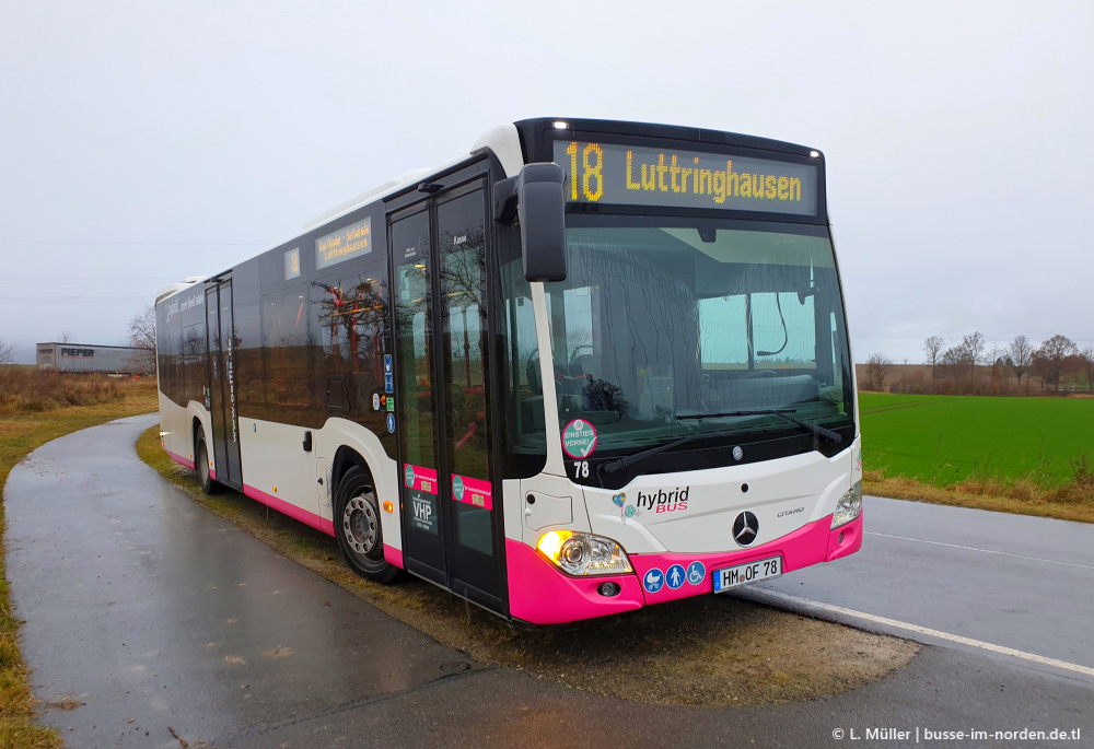 Нижняя Саксония, Mercedes-Benz Citaro C2 hybrid № 78