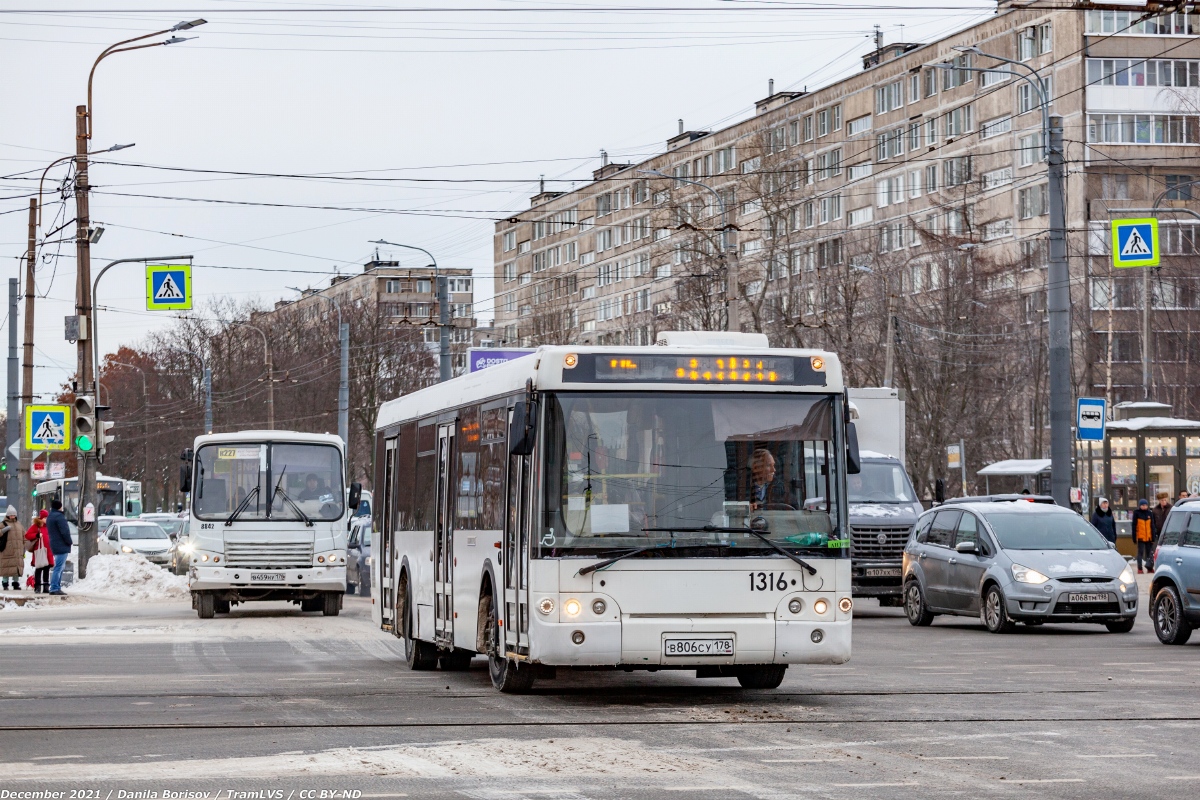 Санкт-Петербург, ЛиАЗ-5292.60 № 1316