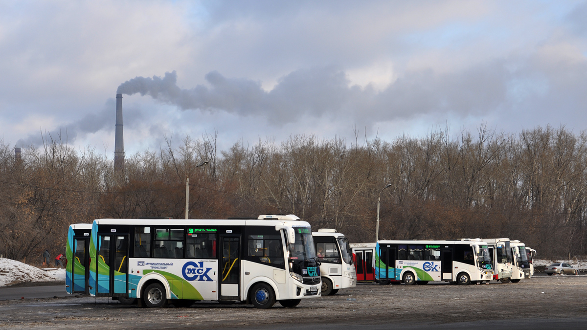 Omsk region, PAZ-320435-04 "Vector Next" # 203; Omsk region, PAZ-320435-04 "Vector Next" # 105; Omsk region — Bus stops