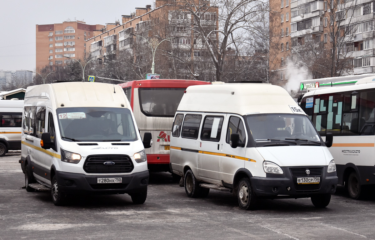 Московская область, Ford Transit FBD [RUS] (Z6F.ESG.) № Т 280 НХ 750; Московская область, Луидор-225001 (ГАЗ-3221) № В 130 СР 750