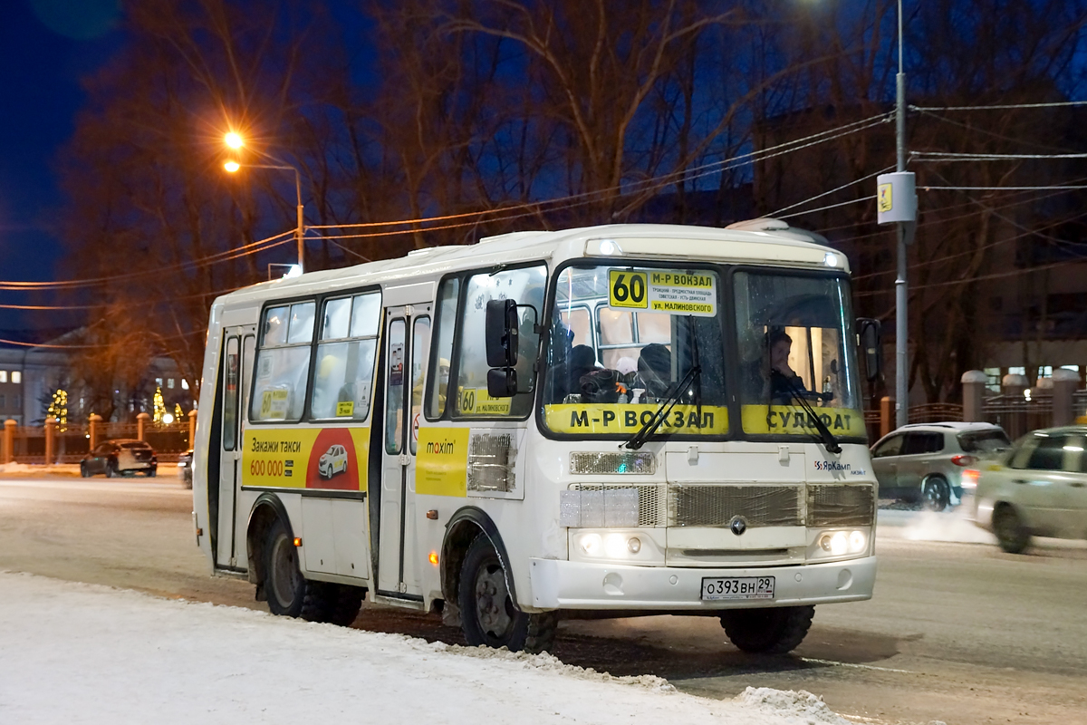 Архангельская область, ПАЗ-32054 № О 393 ВН 29