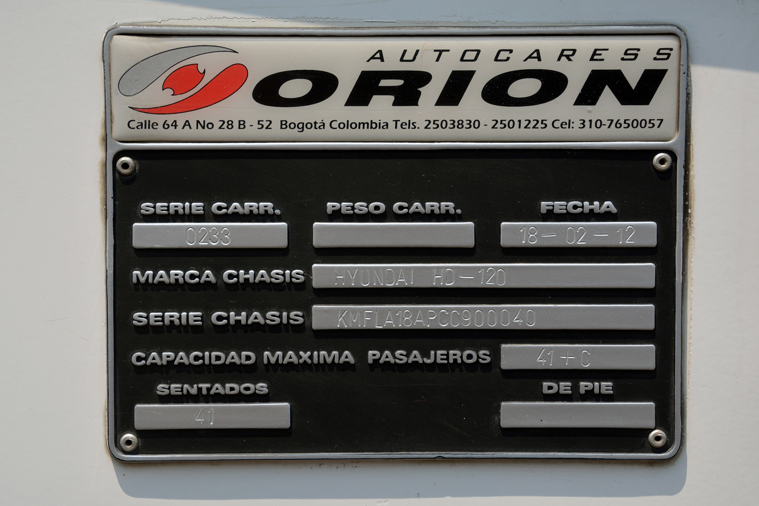 Колумбия, Orion № 25