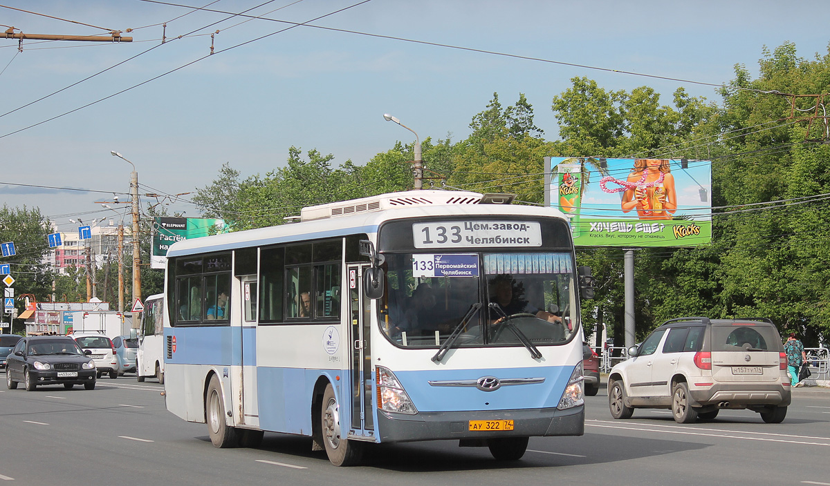 Челябинская область, Hyundai New Super AeroCity 1F/L № АУ 322 74