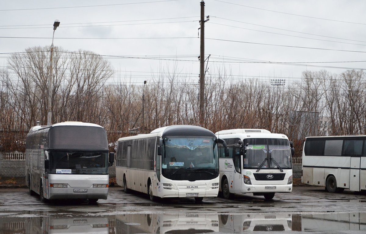 Chuvashia, Neoplan N116 Cityliner # К 645 ТС 21; Samara region, MAN R14 Lion's Regio C ÜL314 C # С 713 КР 163