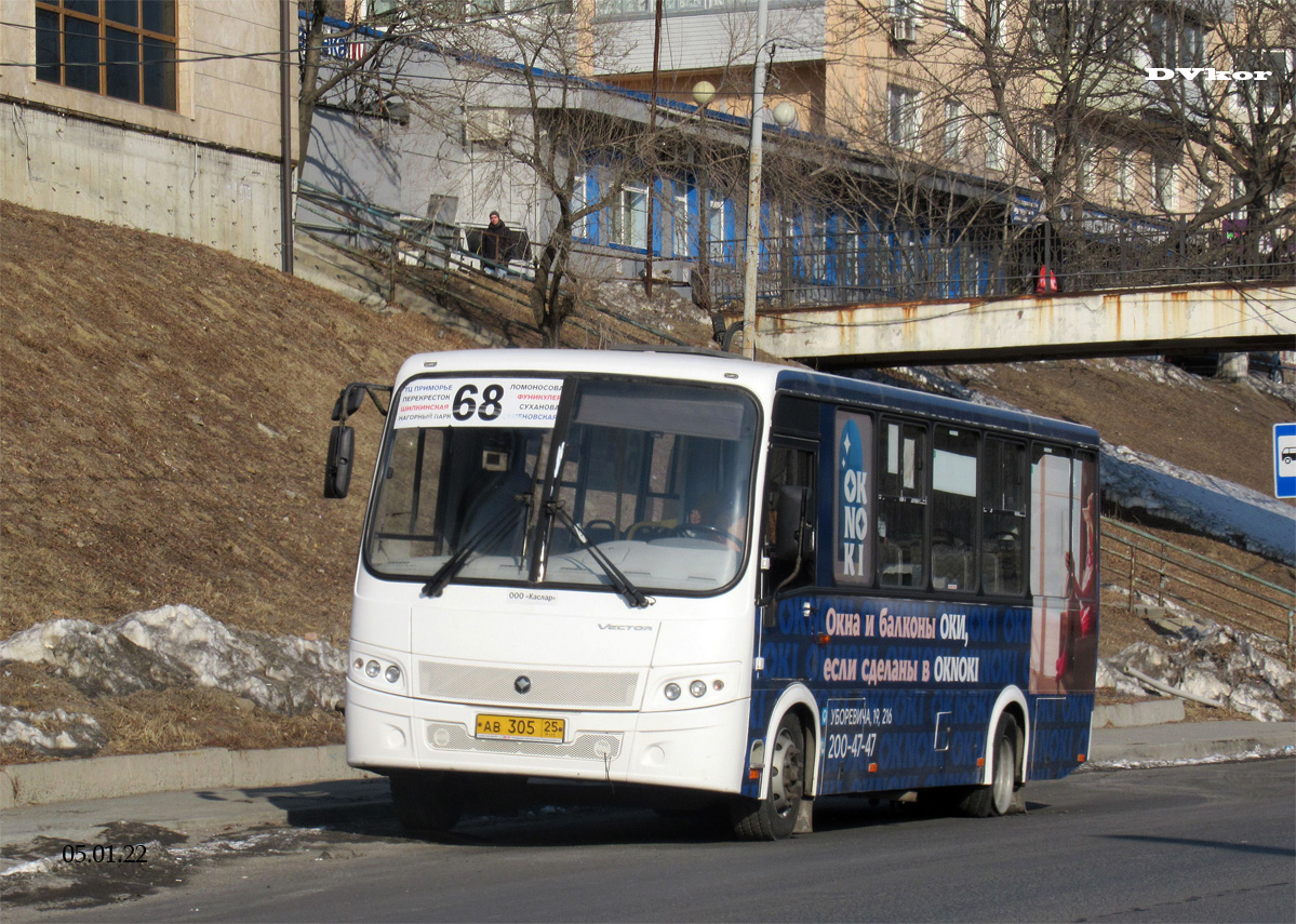 Приморский край, ПАЗ-320412-04 "Вектор" № АВ 305 25