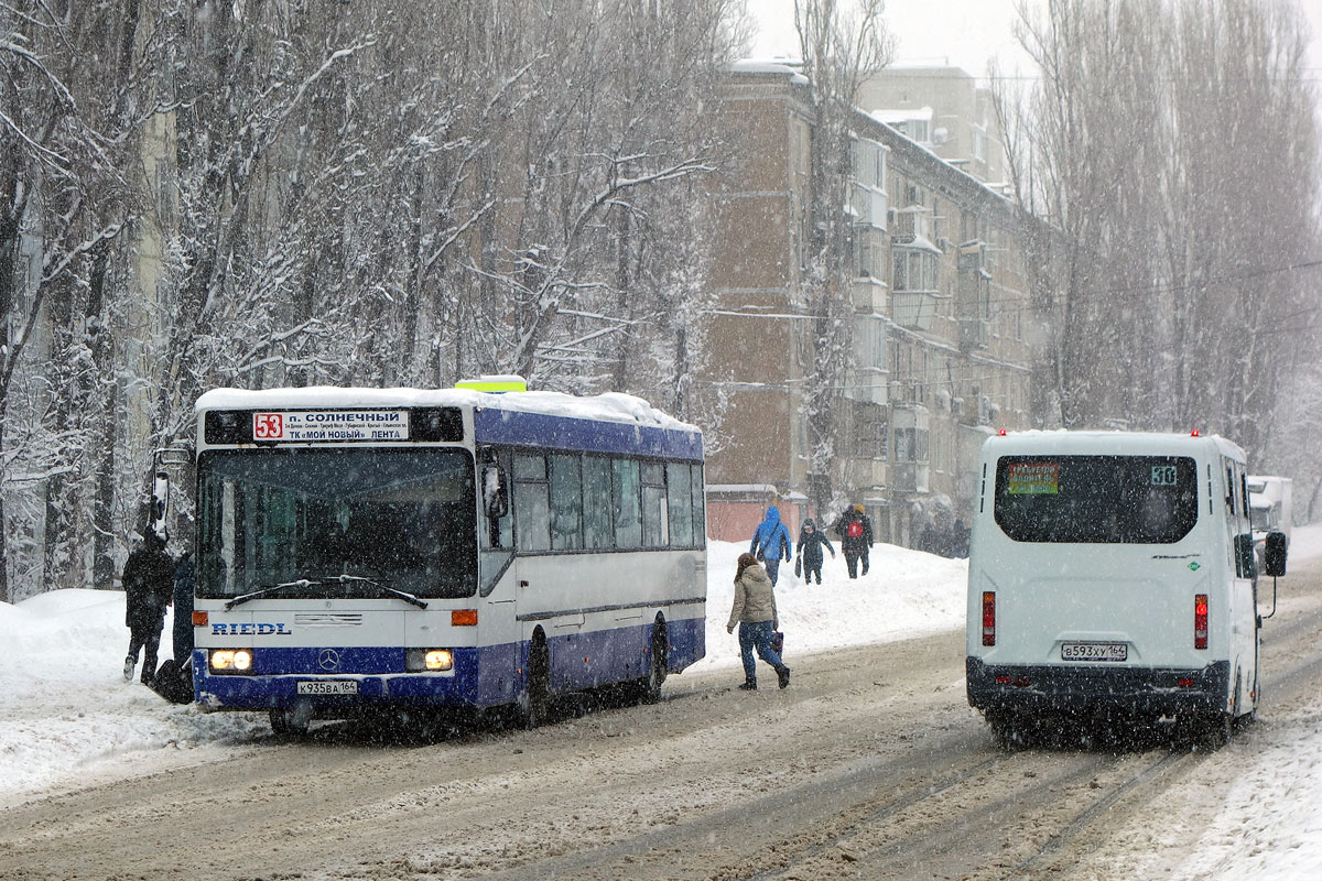 Саратовская область, Mercedes-Benz O405 № К 935 ВА 164; Саратовская область, ГАЗ-A64R45 Next № В 593 ХУ 164