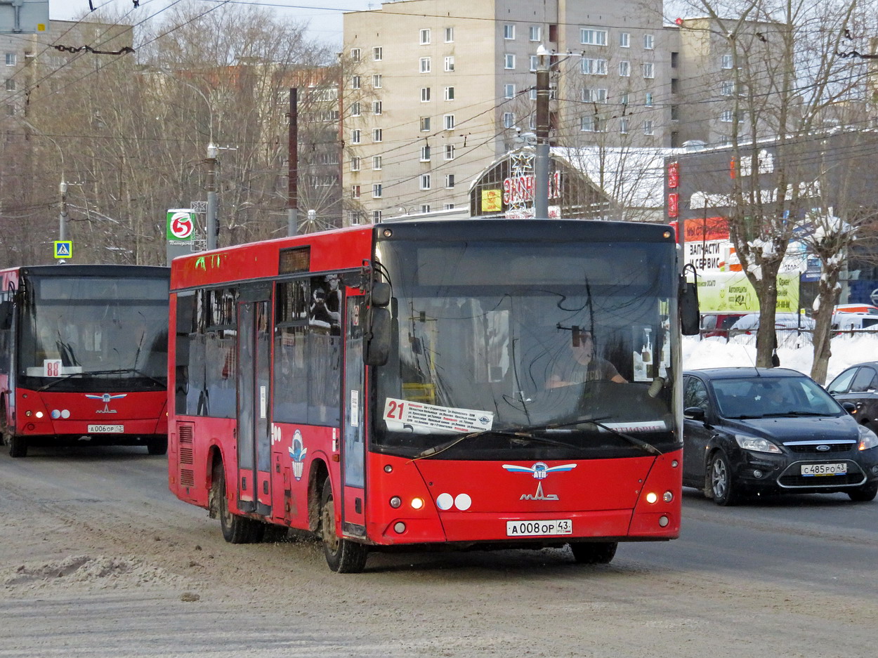 Кировская область, МАЗ-206.068 № А 008 ОР 43