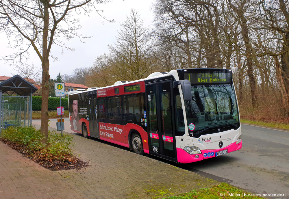 Нижняя Саксония, Mercedes-Benz Citaro C2 hybrid № 76