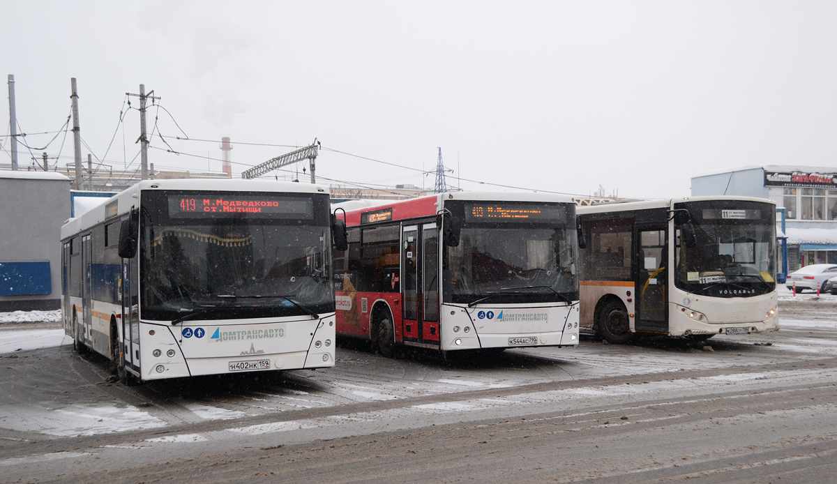 Московская область, МАЗ-203.016 № Н 402 НК 159; Московская область, МАЗ-203.016 № К 544 АС 790; Московская область, Volgabus-5270.0H № К 288 СР 750