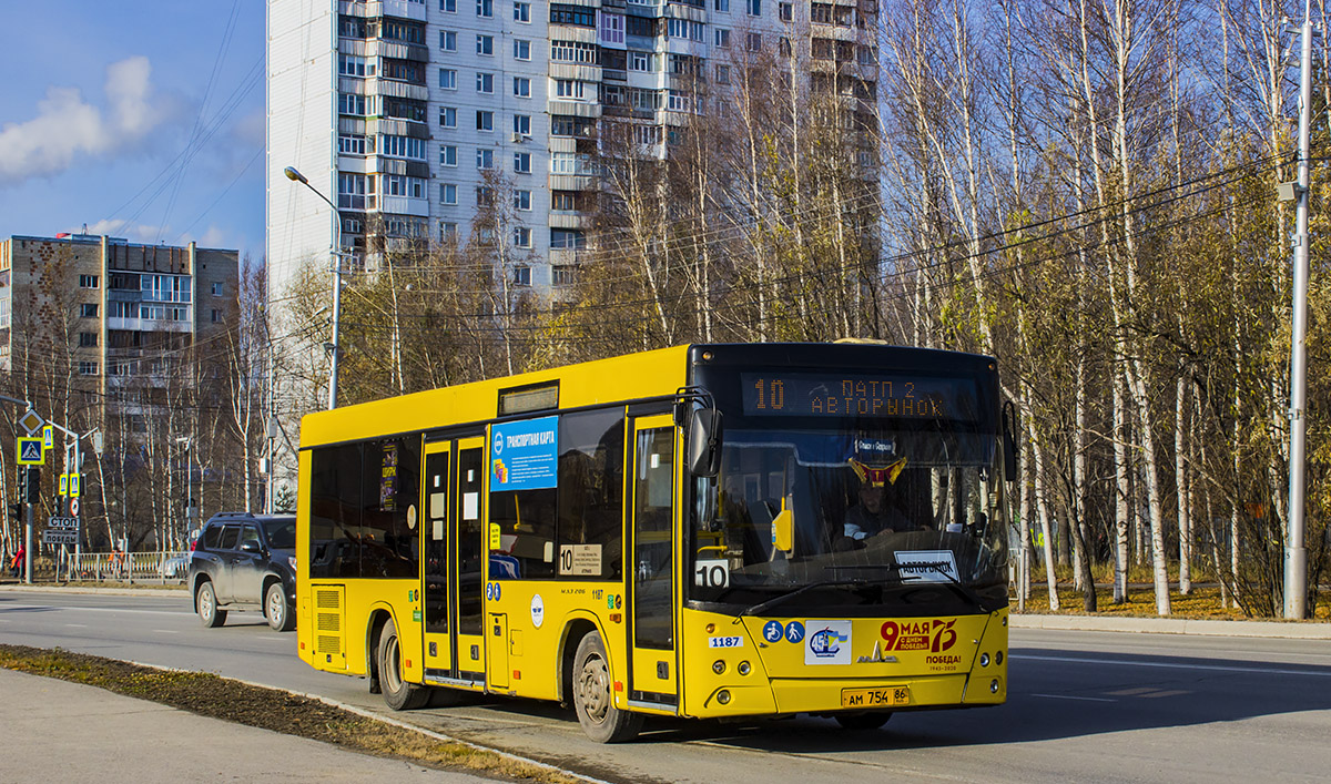 Ханты-Мансийский АО, МАЗ-206.068 № 1187