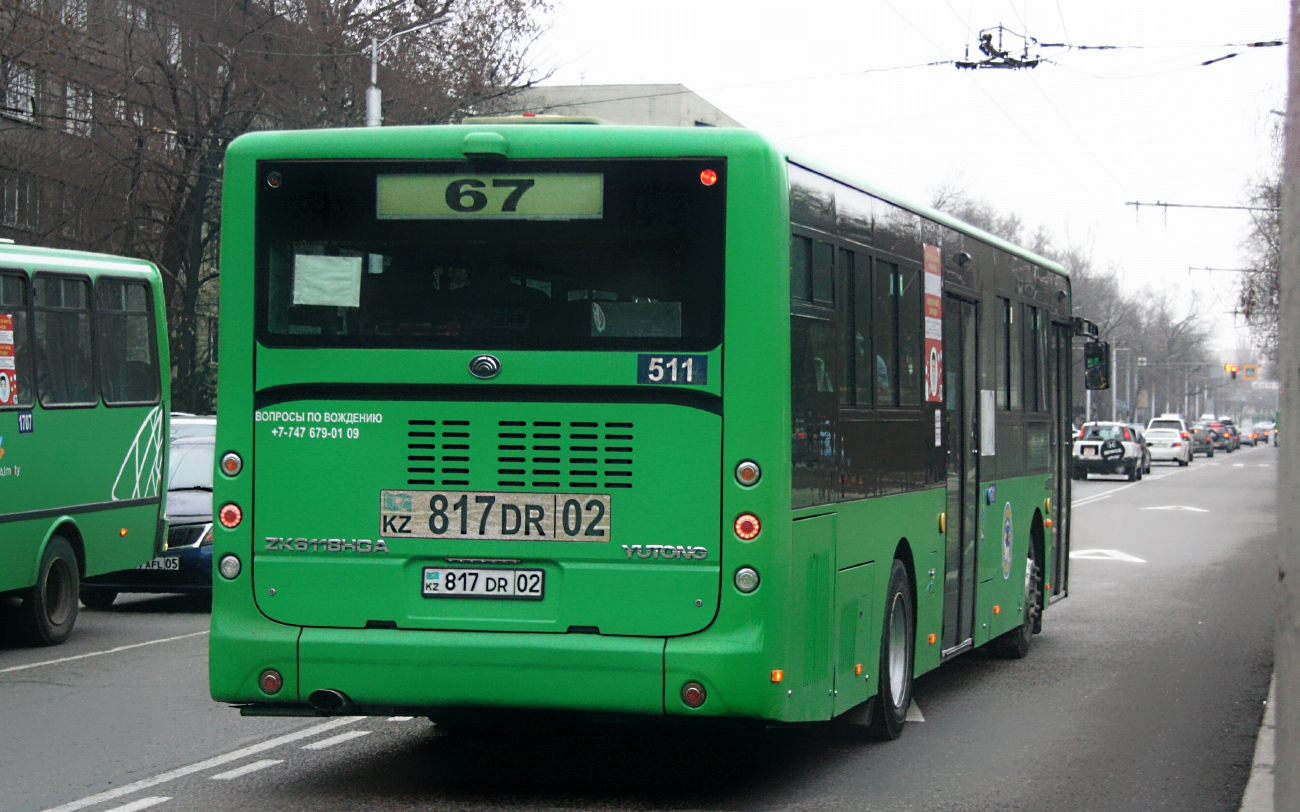 Алматы, Yutong ZK6118HGA № 511