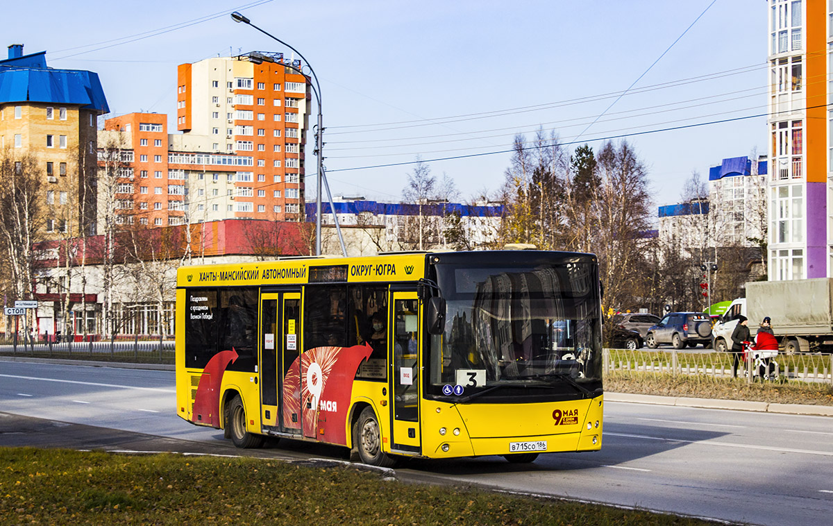 Ханты-Мансийский АО, МАЗ-206.067 № В 715 СО 186