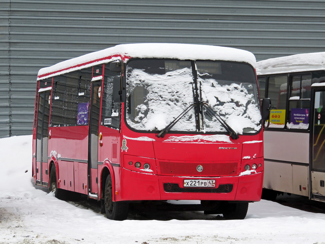 Kirov region, PAZ-320414-05 "Vektor" (1-2) Nr. Х 221 РВ 43