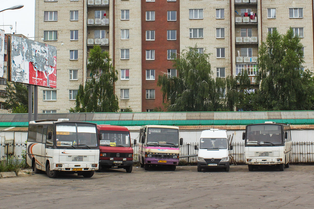 Ровненская область, Ernst Auwärter Clubstar № BK 0070 AA; Волынская область, Mercedes-Benz T2 814D № AC 2836 AC; Львовская область, БАЗ-А079.09 "Эталон" № BC 1146 AA; Волынская область, Mercedes-Benz Sprinter W903 314 № AC 6118 AI; Ровненская область, Ernst Auwärter Clubstar № BK 6097 AM