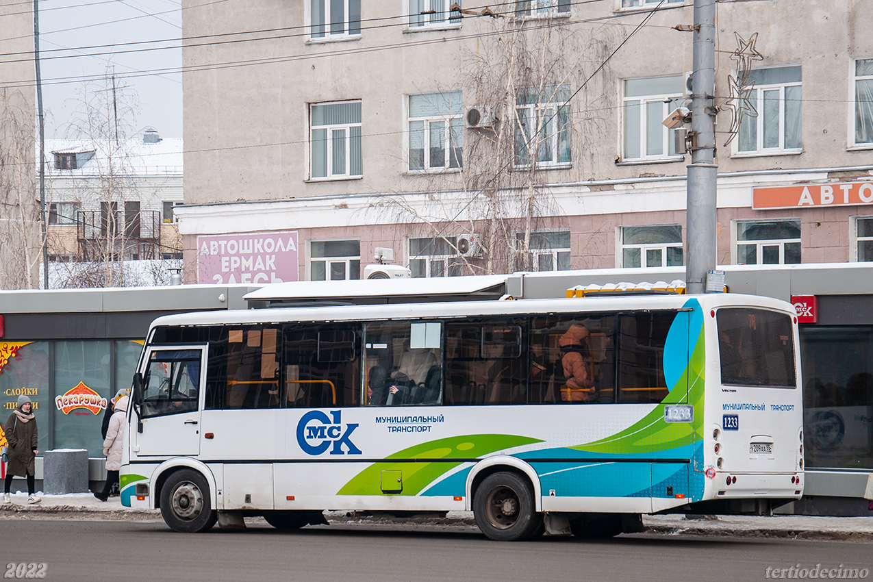 Omsk region, PAZ-320414-04 "Vektor" (1-2) # 1233