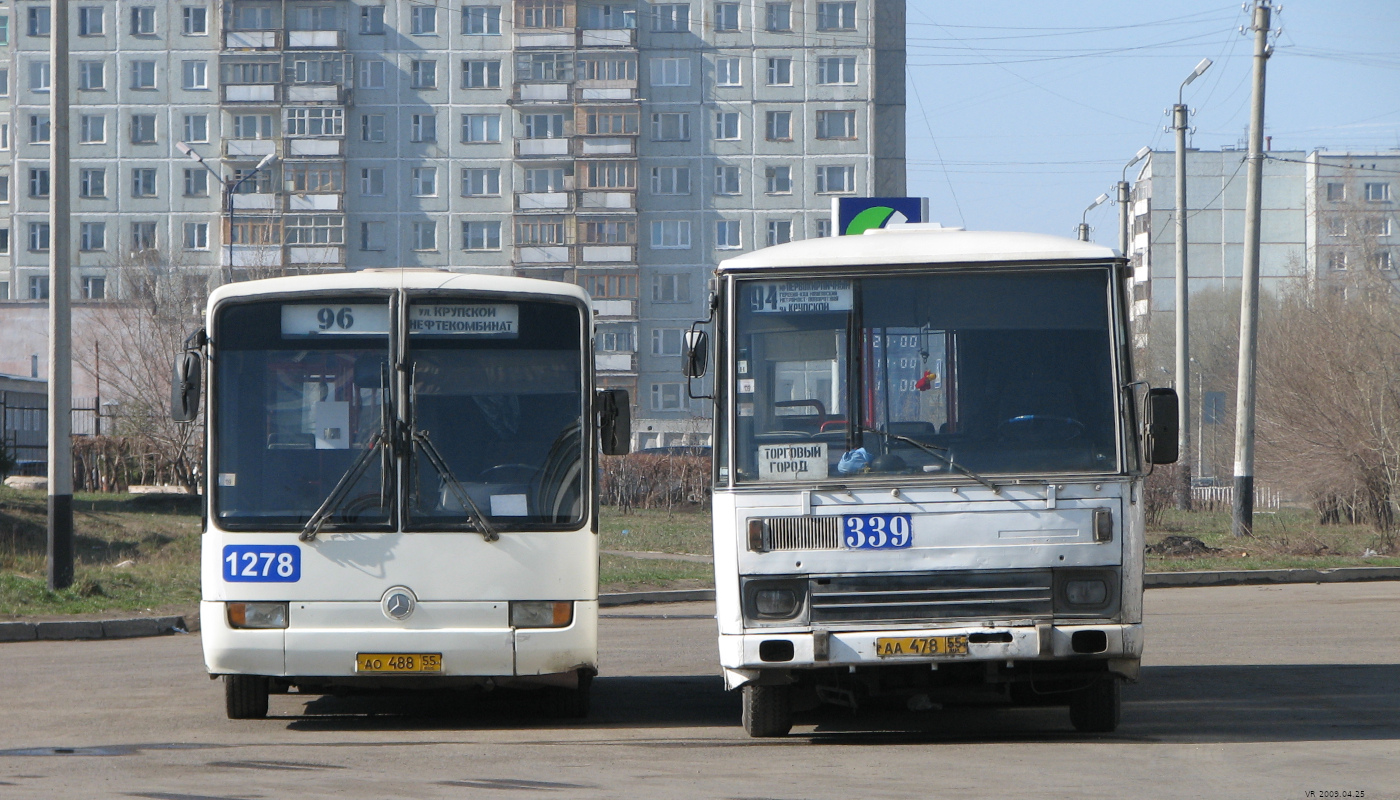 Omsk region, Mercedes-Benz O345 č. 1278; Omsk region, Karosa B841.1916 č. 339