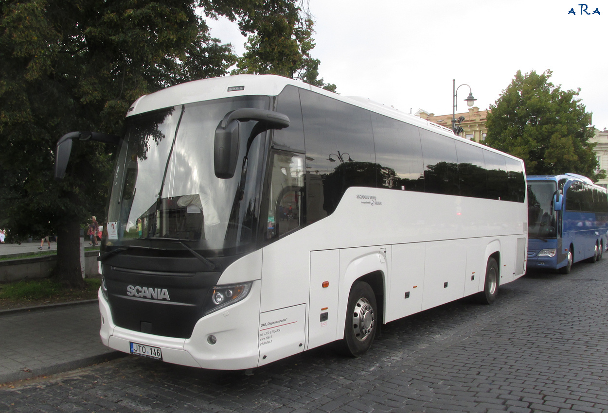 Литва, Scania Touring HD 12.0 № JTO 146; Латвия, Mercedes-Benz Travego II M 16RHD № JL-7019