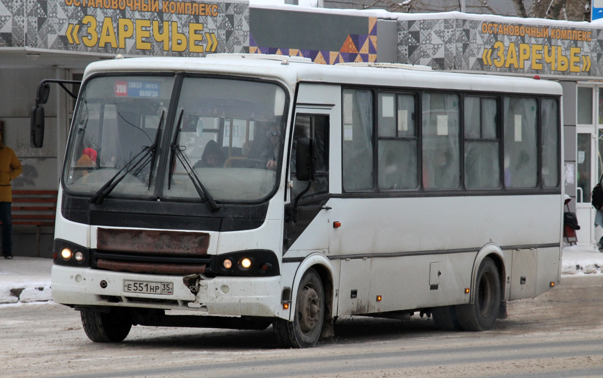 Вологодская область, ПАЗ-320412-05 № Е 551 НР 35