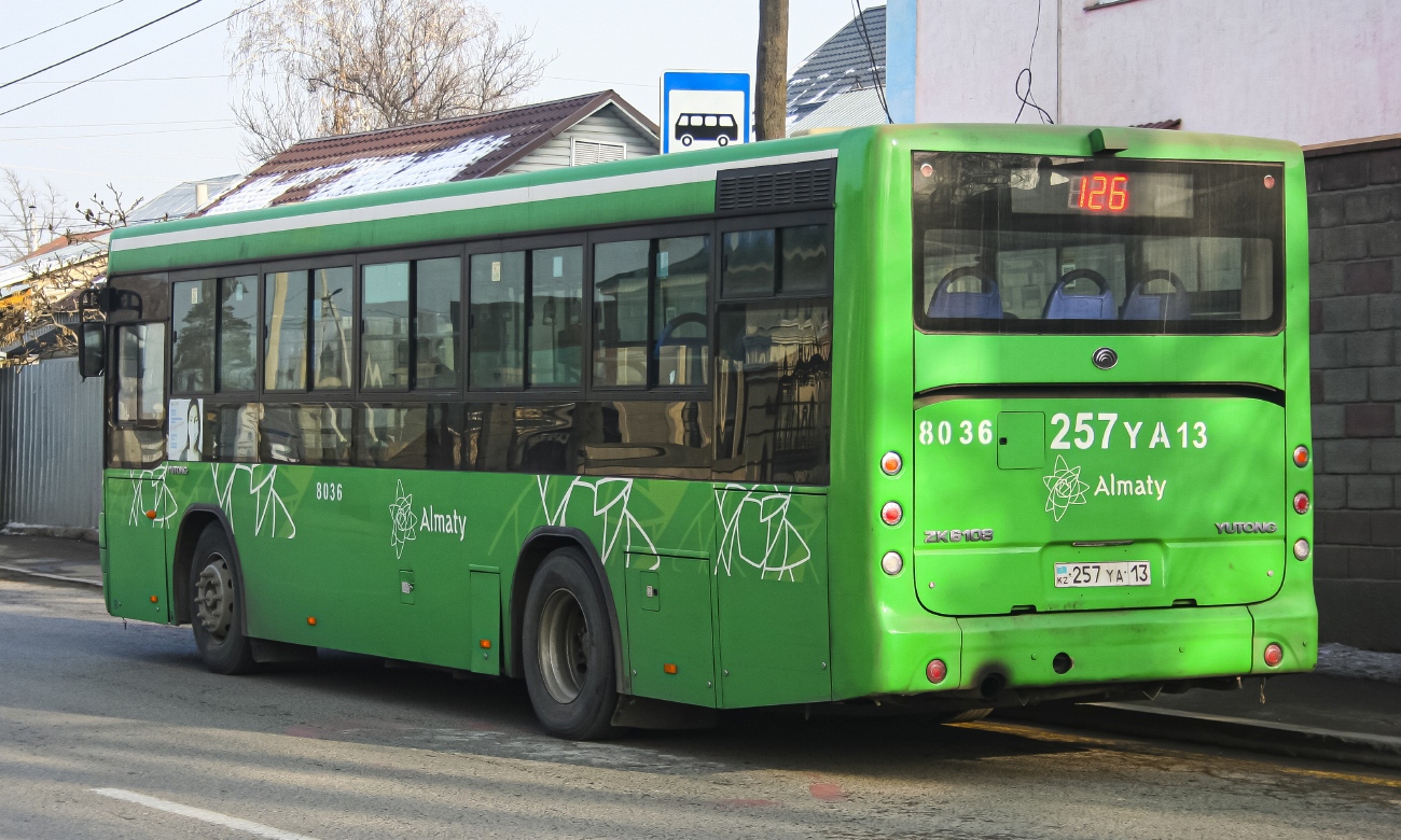 Алматы, Yutong ZK6108HGH № 8036