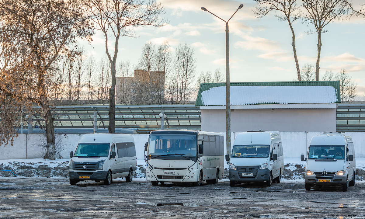 Витебская область, Volkswagen Crafter № 2 ТАХ 6327; Витебская область, МАЗ-241.000 № 022977; Витебская область, ГАЗ-A65R52 Next № 023220; Витебская область, Луидор-2232* (MB Sprinter Classic) № 2 ТАХ 6324