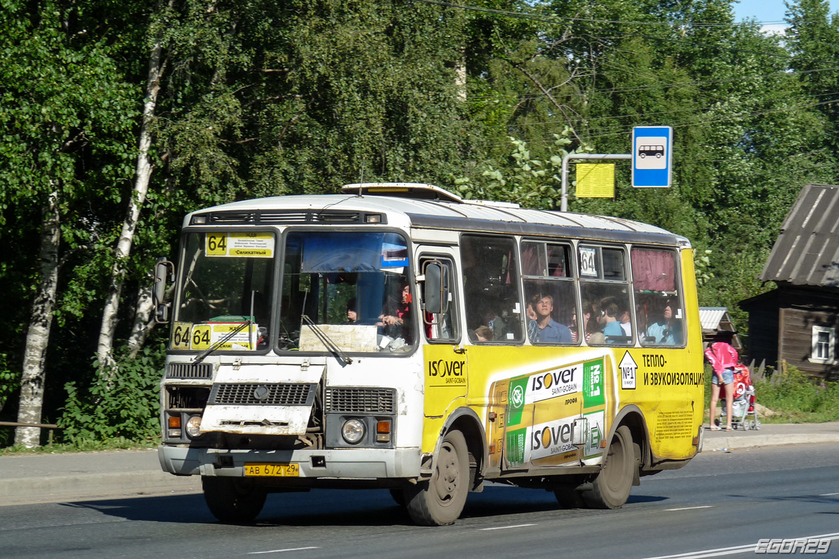 Архангельская область, ПАЗ-32054 № АВ 672 29